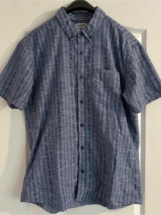 Hurley Other - Hurley Men's Blue Short-Sleeve Button-Up Shirt tailored fit